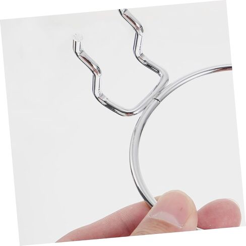 SOLUSTRE 6pcs Orifice Round Hook Metal Pegboard Metal Cup Holder Metal Hangers Pegboard Accessories Pegboard Ring Tool Holder Peg Hooks Garage Organization Hook Peg Board Jar Holder Metal in Kuwait