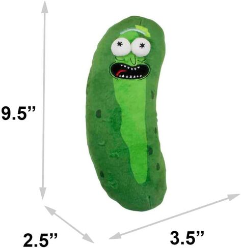 Buckle-Down Dog Toy, Comedy, Plush Squeaker Rick and Morty Pickle Rick Greens, DTPT-RMYR 10" x 3" in Saudi Arabia