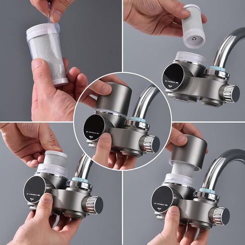 HOMELODY صنبور المياه جبل تصفية المياه الحنفية استبدال فلتر مياه الشرب ل 264 جالون، مرشحات حوالي 70 مادة (بما في ذلك 2 مرشحات) in Kuwait