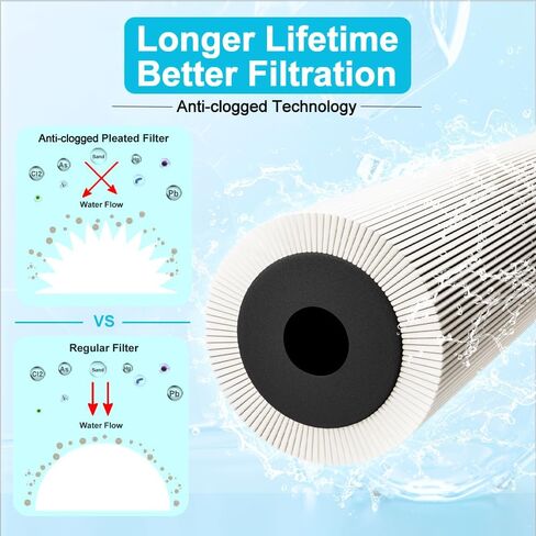 Under Sink Water Filter with Faucet, Water Filter for Sink Anti-Clogged Reduces Chlorine, Heavy Metals, Sediment, Bad Taste, NSF/ANSI 42 & 53, 8K Gallons, Easy Installation Sink Water Filter in Saudi Arabia