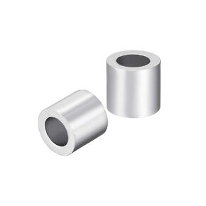 uxcell Aluminum Wire Rope Stop Sleeve Round Cable Ferrule Loop for 1/4" Wire Rope Pack of 30