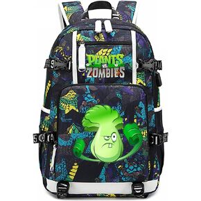 ISaikoy Game Plants vs. Zombies Backpack Shoulder Bag Bookbag School Bag Daypack Satchel Laptop Bag Color Blue21