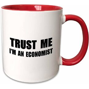 3dRose Trust Me I'm An Economist-Fun Economics Humor-Funny Job Work Gift Ceramic Mug, 11 oz, Red