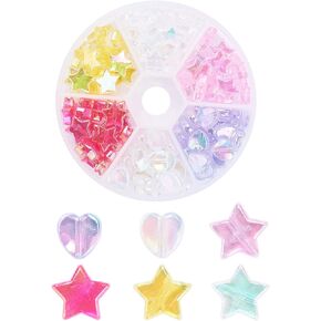 LiQunSweet 300Pcs Imitation Pearl Acrylic Beads Dyed Round for DIY Craft Necklaces Choker Jewelry Repairing Making Supplies - 8x7.5mm