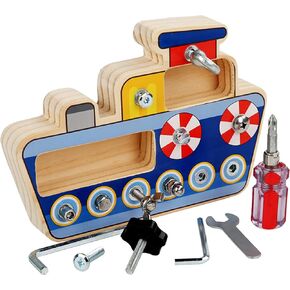 Ben&Min Montessori Screwdriver Board Set, Learning Education Toys, Montessori Busy Board, Wooden Toddlers Toys, Preschool Toys, Montessori Toys 3 Year Old, Preschool Learning Activities, Sensory Toys