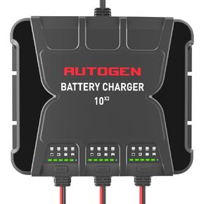شاحن بطارية بحري ذكي 3 بنوك من AUTOGEN، 12 فولت 30 أمبير (10 أمبير/بنك) شاحن قارب مقاوم للماء على متن الطائرة، جهاز صيانة البطارية ومزيل الكبريت لبطاريات Deep-Cylce وAGM والليثيوم (LiFePO4) in Kuwait