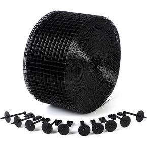 Solar Screens, Critter Guard, Screen Fence, 6in X 100ft, 1/2" Mesh, 80 Included Fastener Clips, Pigeon Deterrent, Panel Bird Proofing, Wire Squirrel Barrier Roll, Pest Exclusion Kit | Houseables