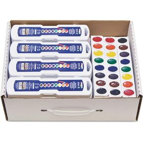 Prang Oval Master Pack Watercolor, 36 Piece Set, Color Mixing,White per Carton
