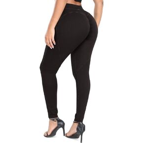 SEASUM Women's Butt Lifting High Waisted Heart-Shaped Jeans Stretchy Comfortable Legging Jeans Vintage Style