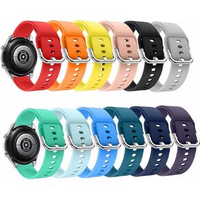 Replacement Band Compatible for Samsung Galaxy Watch 46mm/Gear S3 Frontier/Classic,12 Pack 22mm Watch Bands Soft Silicone Sport Watch Strap Wristband for Samsung Galaxy Watch 3 45mm for Women Men