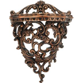 Holibanna Small Victorian Decorative Floating Shelves Baroque Style Decorative Stand Wall Mounted Shelves Classic Wall Display Organizer Retro Hollow Carving Art Ornament Rack