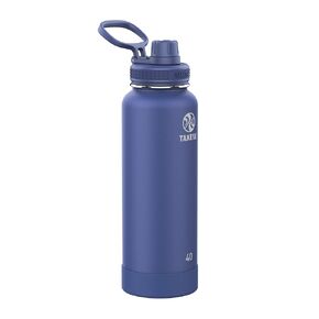 Takeya 40 oz CP Signature Pickleball Stainless Steel Insulated Water Bottle with Choice of Lid, Ace Black
