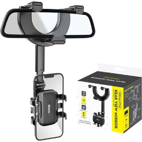 IKOPO Car Phone Holder Rearview Mirror Mount, Sturdiest Shockproof Mobile Cell Phone Mount for Car with Adjustable Arm Suitable All Phones and All Car Rearview Mirror in Kuwait