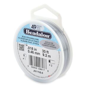 Beadalon 49 Strand Stainless Steel Bead Stringing Wire, 018 in / 0.46 mm, Satin Gold, 30 ft / 9.2 m