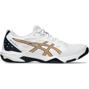 ASICS Men's GEL-ROCKET 11 Volleyball Shoes, 12.5, WHITE/PURE GOLD