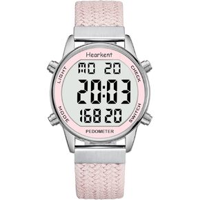 Pedometer Watch for Women-Step Tracker Watch with Calories Counter-No App Required-LCD Large Numbers-30M Waterproof Watch-Wrist Watch Step Counter for Walking.
