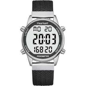 Pedometer Watch for Women-Step Tracker Watch with Calories Counter-No App Required-LCD Large Numbers-30M Waterproof Watch-Wrist Watch Step Counter for Walking.