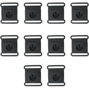 10PCS Black Plastic Badge ID Safty Breakaway Bra Buckle Adjustment Buckle Cat Dog Collar Harness Strap
