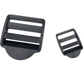20pcs Plastic Black Ladder Lock Slider Adjustable Buckle for 3/4" 1" 1-1/4" 1-1/2" 2" Backpack Straps Webbing Parts