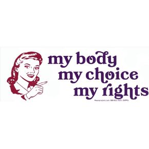 My Body My Choice My Rights Pro-Choice Freedom Large Car Magnetic Bumper Sticker Locker Decal Magnet 8-by-2.9 Inches (Magnetic Backing)
