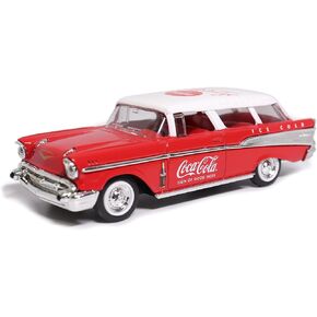 Motor city classics Coca-Cola Diecast Collectible | 1957 Chevy Nomad 'Sign of Good Taste' | 1:43 Diecast Scale Model 443027 | Officially Licensed Coca-Cola Diecast