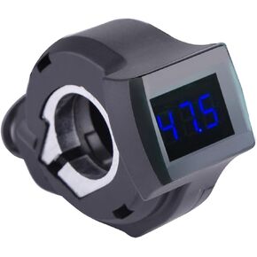 Thumb Accelerator Shifter with Digital Voltage Display Digit Voltmeter Power Handlebar Throttle Grip for Scooter Electric Bike LCD Battery