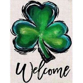 IPISSOI Diamond Painting Welcome St Patrick's Day Shamrock Kit for Adults Diamond Painting by Number Kits Gem Art Wall Home Decor 12x16 inch in Kuwait
