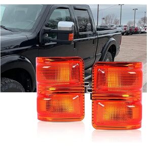 HECASA LED Mirror Turn Signal Side Marker Lights Compatible with 2008-2016 Ford F150 F250 F350 F450 F550 Replacement for FO2570102 7C3Z13776A 7C3Z13776B-PFM Amber Lens 2Pcs