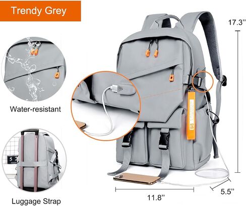GSAD School Backpack for Boy Casual Aesthetic Backpack for Teens Girls Middle School Bookbag Travel Students Back Pack Daypack Black in Saudi Arabia