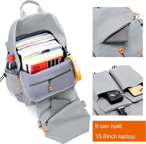 GSAD School Backpack for Boy Casual Aesthetic Backpack for Teens Girls Middle School Bookbag Travel Students Back Pack Daypack Black in Saudi Arabia