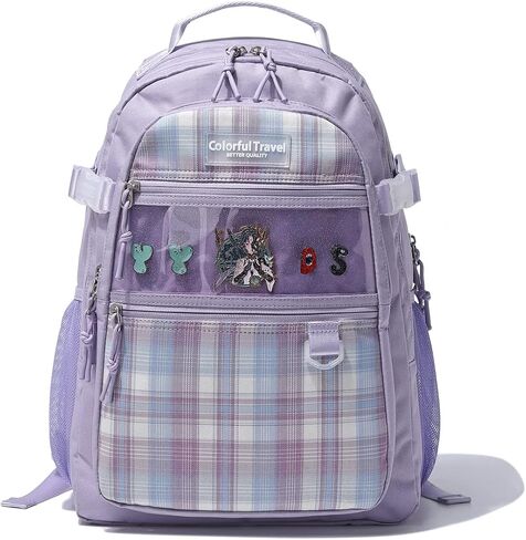 Kalesi Laptop Backpack School College or Work Bookbag, Large Anti Theft Travel Bag, 15.6-Inch Daypack for Men & Women Teens (Light pink) in Saudi Arabia