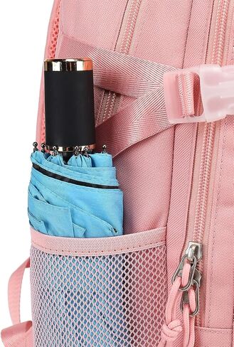Kalesi Laptop Backpack School College or Work Bookbag, Large Anti Theft Travel Bag, 15.6-Inch Daypack for Men & Women Teens (Light pink) in Saudi Arabia