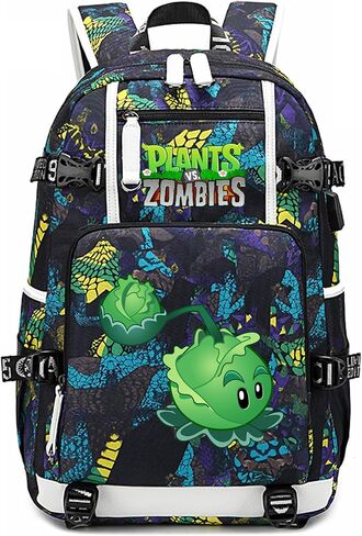 ISaikoy Game Plants vs. Zombies Backpack Shoulder Bag Bookbag School Bag Daypack Satchel Laptop Bag Color Blue21 in Saudi Arabia