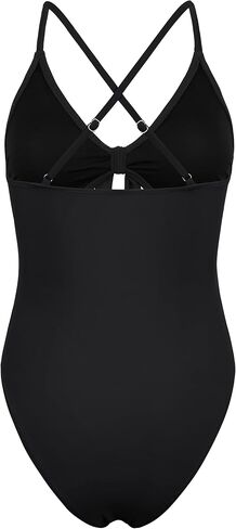 Hilor Women's Cutout One Piece Swimsuits Sexy Front Tie Knot Bathing Suits High Cut Monokini Swimwear in Saudi Arabia