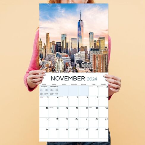 TF PUBLISHING 2024 Chicago Wall Calendar | Large Grids for Appointments and Scheduling | Vertical Monthly Wall Calendar 2024 | Home and Office Organization | Premium Gloss Paper | 12"x12" in Saudi Arabia
