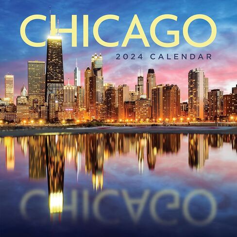 TF PUBLISHING 2024 Chicago Wall Calendar | Large Grids for Appointments and Scheduling | Vertical Monthly Wall Calendar 2024 | Home and Office Organization | Premium Gloss Paper | 12"x12" in Saudi Arabia
