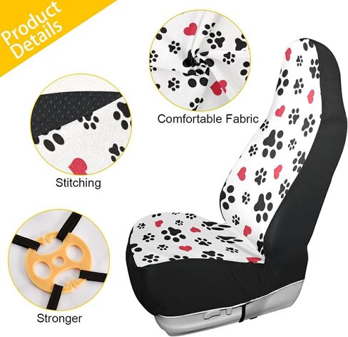 ALAZA Boho Bohemian Sun Moon Car Seat Covers Front Seats Only for Women Men Seat Covers w/Organizer Pocket for Cars SUV Truck Sedan, 2 pcs in Saudi Arabia