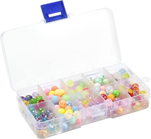 LiQunSweet 300Pcs Imitation Pearl Acrylic Beads Dyed Round for DIY Craft Necklaces Choker Jewelry Repairing Making Supplies - 8x7.5mm in Kuwait