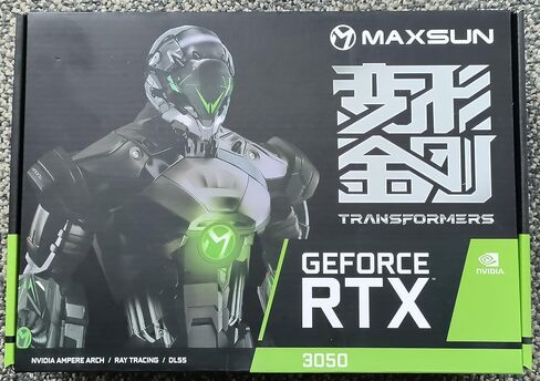 بطاقات رسومات maxsun GeForce RTX 3050 6G GDDR6 وحدة معالجة رسومات الفيديو GPU للألعاب PC ITX Design PCI Express 4.0، HDMI 2.1، DisplayPort 1.4a، DVI in Kuwait