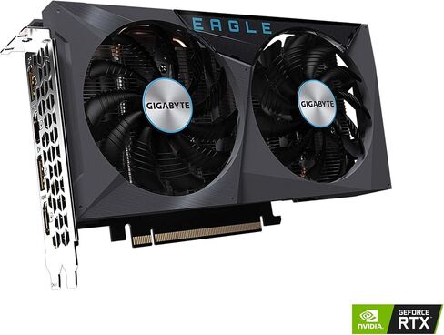 GIGABYTE GeForce RTX 3050 Eagle OC 8G Graphics Card, 2X WINDFORCE Fans, 8GB 128-bit GDDR6, GV-N3050EAGLE OC-8GD Video Card in Saudi Arabia