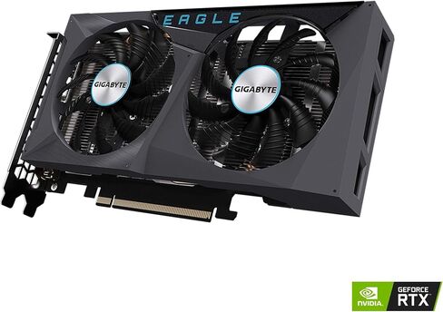 GIGABYTE GeForce RTX 3050 Eagle OC 8G Graphics Card, 2X WINDFORCE Fans, 8GB 128-bit GDDR6, GV-N3050EAGLE OC-8GD Video Card in Saudi Arabia