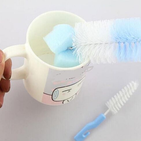 2X Toddler Nursing Bottle Brush Cleaning Brush Cleaning Washer Kit Baby Bottle Brush Set (S+L) Scrubber Cleaner Cup Cleaning Brush Set in Saudi Arabia