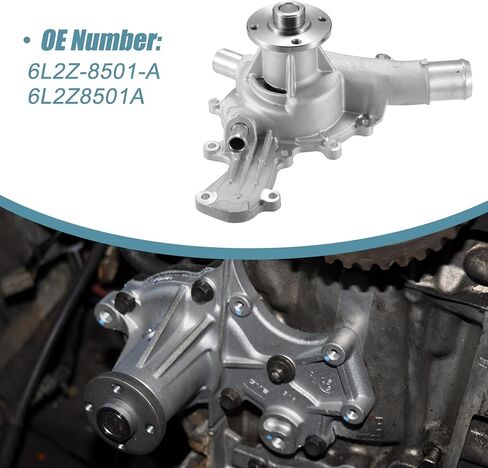 مضخة مياه محرك uxcell مضخة تبريد مساعدة كهربائية مع حشية رقم 6L2Z-8501-A/6L2Z8501A لفورد رينجر 2001-2011 لفورد موستانج 2005-2010 لفورد إكسبلورر 1997-2010 in Saudi Arabia