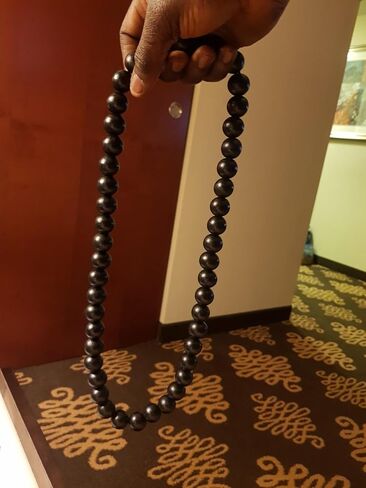 TUOKAY Chunky Wood Bead Necklace 16mm Thick Men and Women Fragrant Africa Wooden Beads Chain Unisex Brown Wood Necklaces in Kuwait