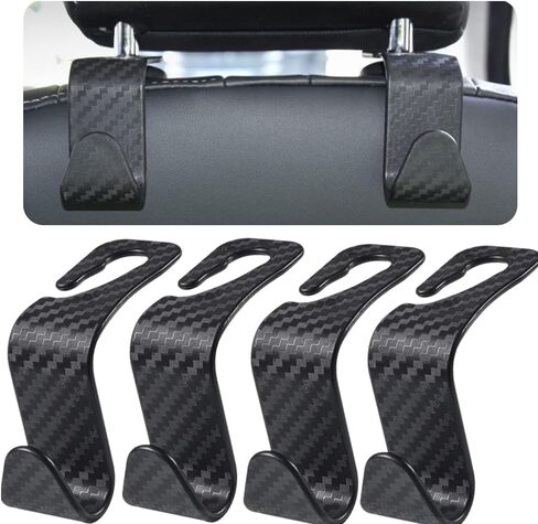 Car Headrest Hook for Purses and Bags 4 Packs,Car Back Seat Headrest Hanger,Universal Vehicle Storage Organizer(Black,4Pack) in Saudi Arabia