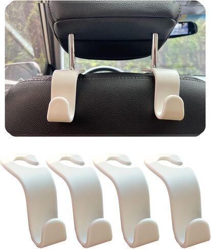 Car Headrest Hook for Purses and Bags 4 Packs,Car Back Seat Headrest Hanger,Universal Vehicle Storage Organizer(Black,4Pack) in Saudi Arabia