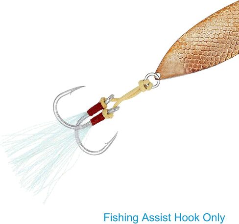 PATIKIL Fishing Assist Hooks Kit, Double Assist Jigging Hook with Glow Tassel for Slow Pitch Jigs Vertical Jigging Lure in Saudi Arabia