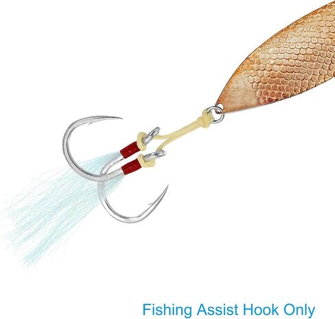 PATIKIL Fishing Assist Hooks Kit, Double Assist Jigging Hook with Glow Tassel for Slow Pitch Jigs Vertical Jigging Lure in Saudi Arabia