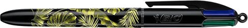 Bic 4 Colours Pens All In One, Multi Coloured Pens All In One, Retractable Ballpoint Pens, Medium 1.0mm, Green, Blue, Red, Black, 5 Pens Per Pack, 1 Pack in Saudi Arabia