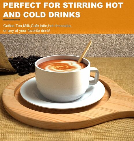 5×1000Pcs Disposable Wood Coffee Stir Sticks Stirrers Individually Paper Wrapped Coffee Tea Beverage Stirrers Stirrings 5.5 Inch,140mm in Saudi Arabia